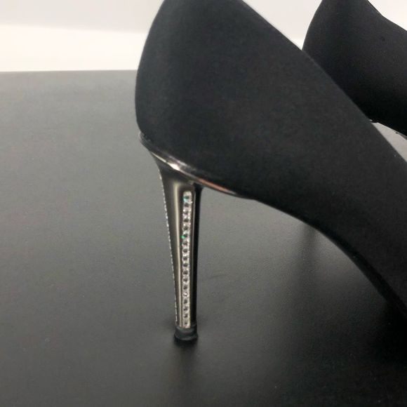Stuart Weitzman Black Crystal Metal High Heels Pumps with Box - Picture 4 of 16
